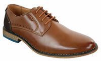 Galax GH3117 Herrskor med snörning, eleganta och casual skor, klassiska, bruna, svarta läder- och mockaskor