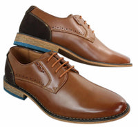 Galax GH3117 Herrskor med snörning, eleganta och casual skor, klassiska, bruna, svarta läder- och mockaskor