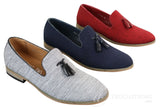 Galax GH3126 - Herr Slip On Tassel Körskor Loafers Lätt Elegant Casual Svart Blå Italiensk