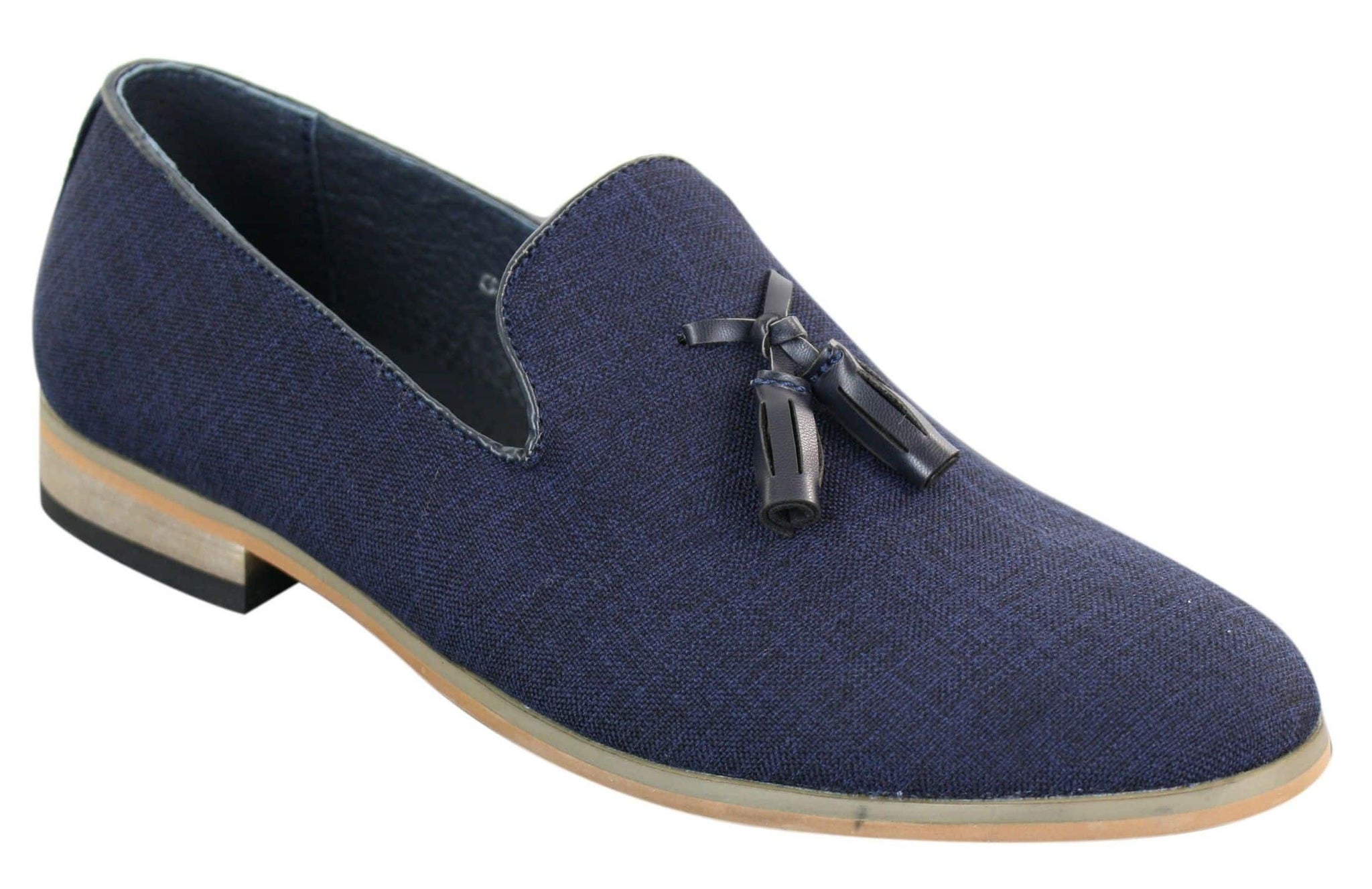 Galax GH3126 - Herr Slip On Tassel Körskor Loafers Lätt Elegant Casual Svart Blå Italiensk