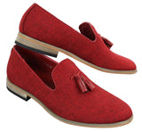 Galax GH3126 - Herr Slip On Tassel Körskor Loafers Lätt Elegant Casual Svart Blå Italiensk
