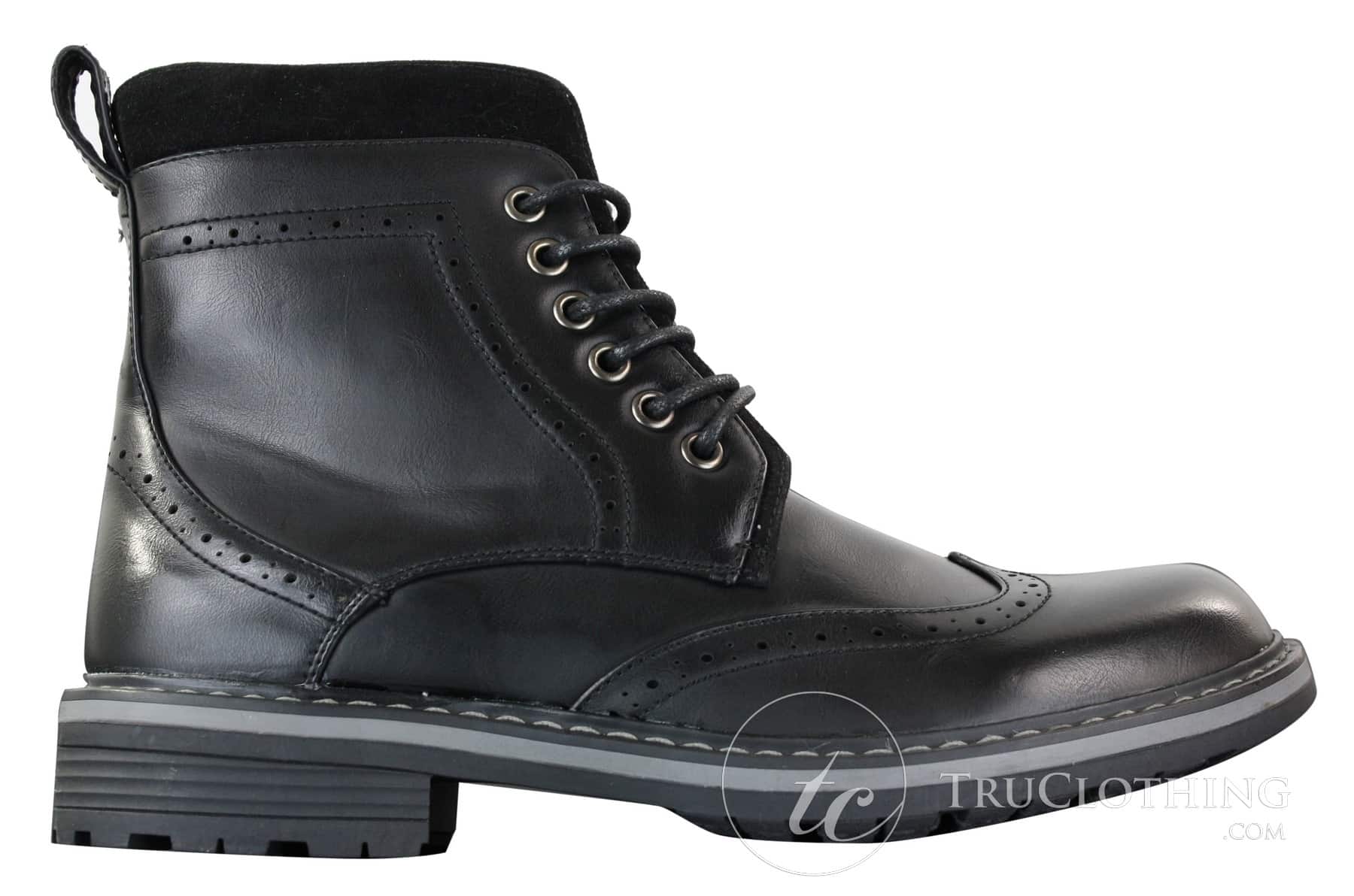 Galax GLX3521 Herr Bruna Svarta Brogues Ankelstövlar Läder Mocka Snörning Cowboy Smart Casual