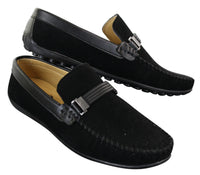 Galax ZD71 - Herr Slip-On Mocka PU Läder Körskor Spänne Mockasin Casual