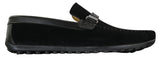 Galax ZD71 - Herr Slip-On Mocka PU Läder Körskor Spänne Mockasin Casual