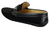 Galax ZD71 - Herr Slip-On Mocka PU Läder Körskor Spänne Mockasin Casual
