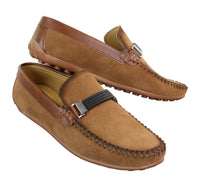 Galax ZD71 - Herr Slip-On Mocka PU Läder Körskor Spänne Mockasin Casual