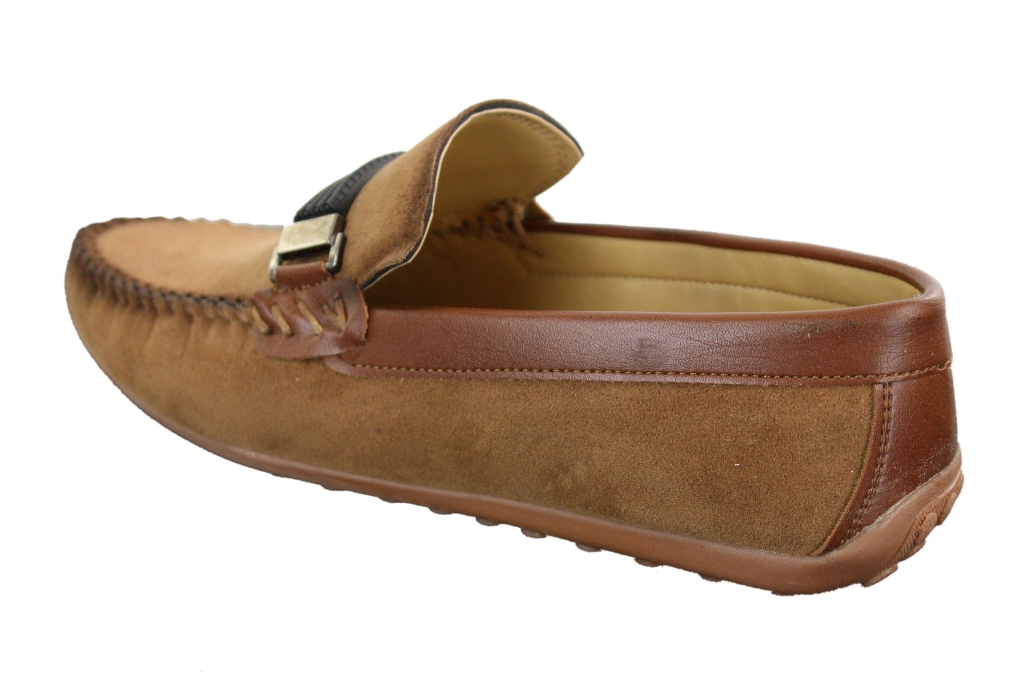 Galax ZD71 - Herr Slip-On Mocka PU Läder Körskor Spänne Mockasin Casual