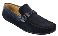 Galax ZD71 - Herr Slip-On Mocka PU Läder Körskor Spänne Mockasin Casual
