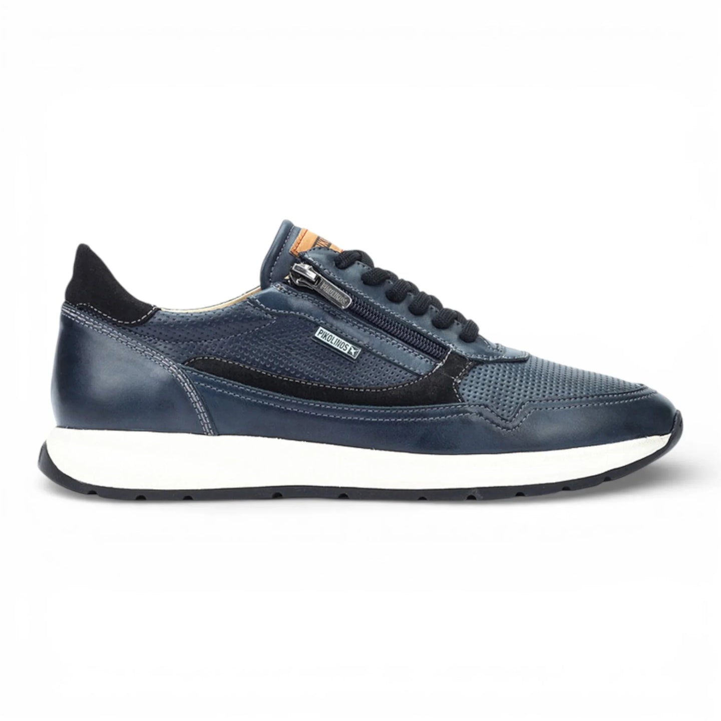 Getafe - Blå lädersneakers för män