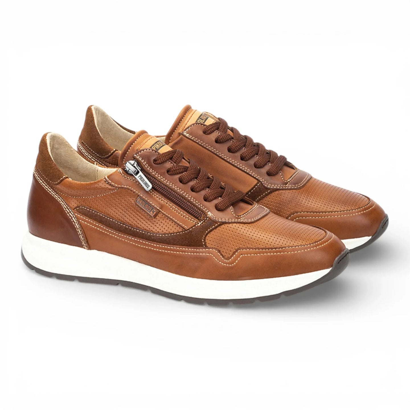Getafe - Herr Bruna Läder Sneakers Lättviktiga