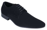 Svarta herrskor i nubuck, PU-mocka