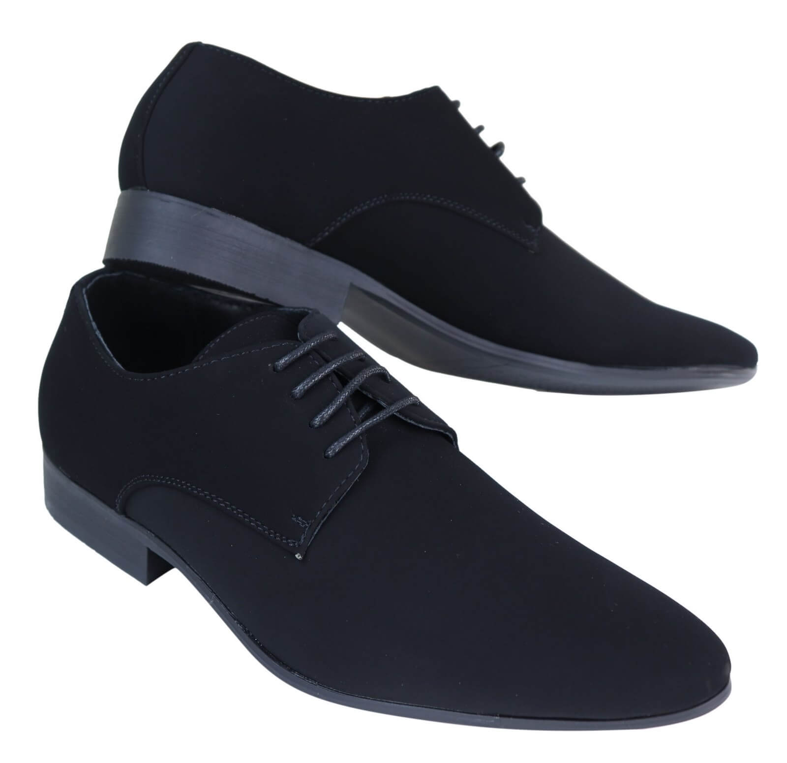 Svarta herrskor i nubuck, PU-mocka