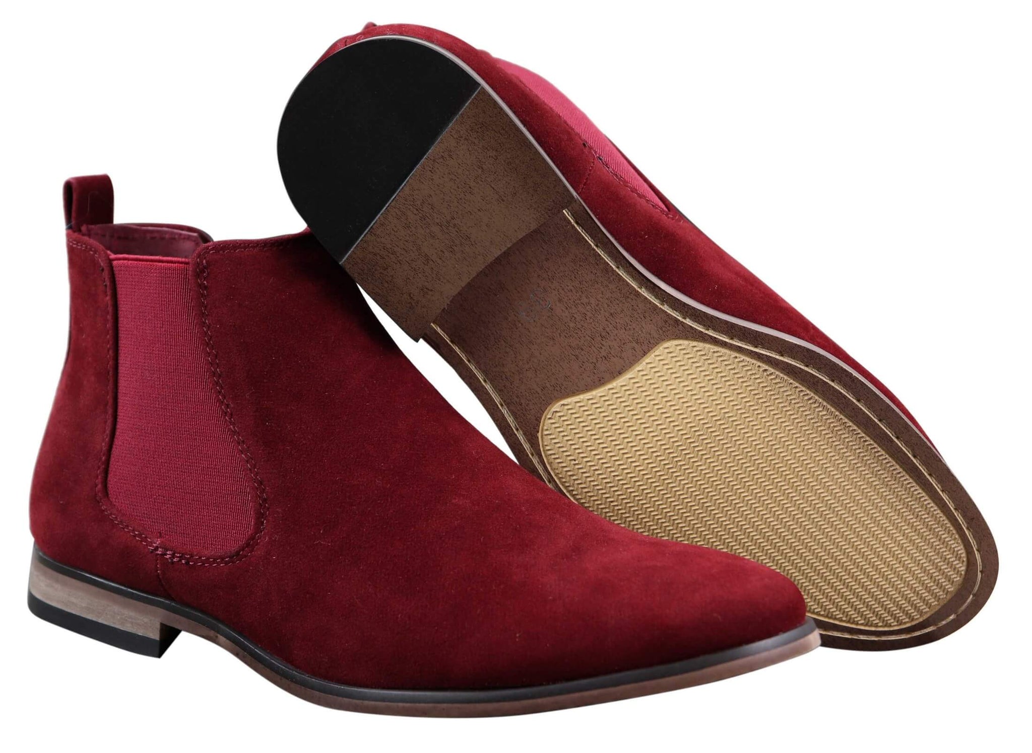 Herr Slip-On Ankelstövlar i Italiensk Mocka i Desert Chelsea-modell