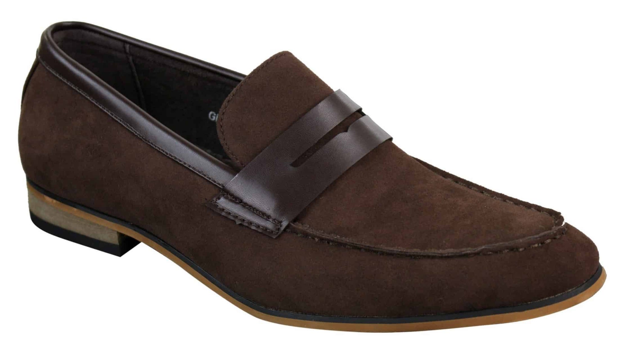 Herr Slip On Loafers i Mocka Mockasiner Smarta Casual Italienska Designerskor