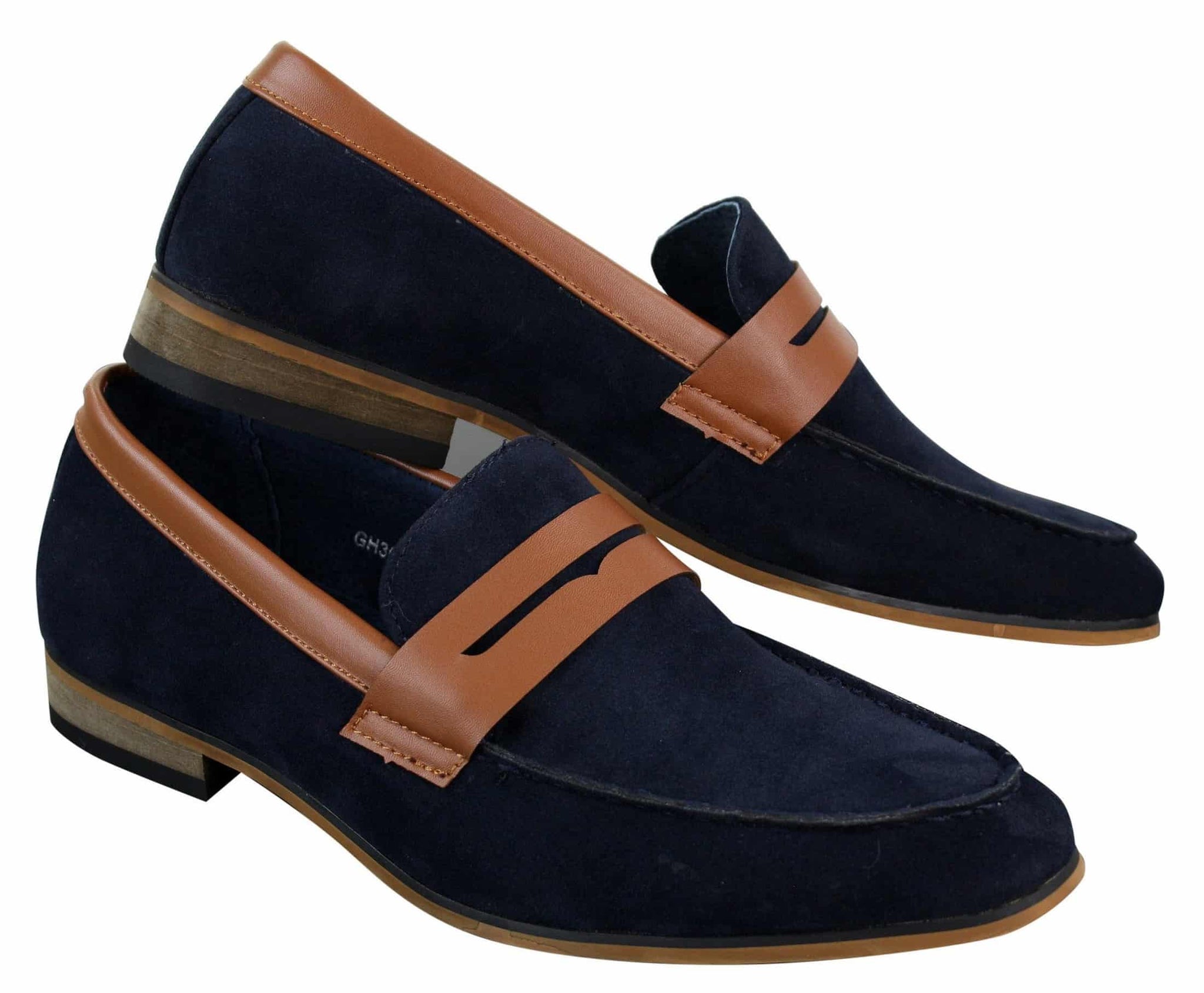 Herr Slip On Loafers i Mocka Mockasiner Smarta Casual Italienska Designerskor