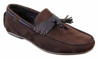 Herr Slip-On Läder Insida PU Mocka Bilskor Tossloafers Smart Casual