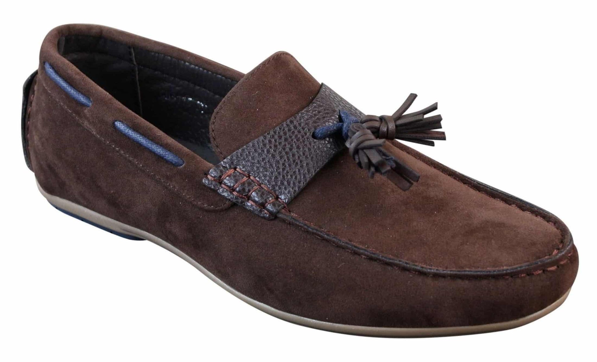 Herr Slip-On Läder Insida PU Mocka Bilskor Tossloafers Smart Casual