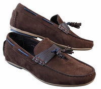 Herr Slip-On Läder Insida PU Mocka Bilskor Tossloafers Smart Casual