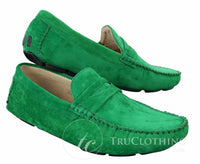 Herr Slip On Mocka Läder Mockasin Loafers Smart Casual Brun Beige