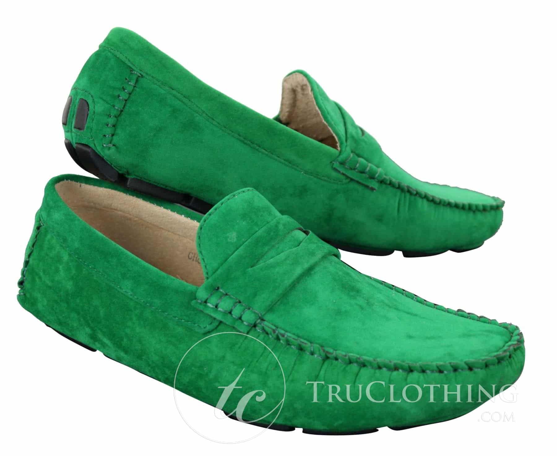 Herr Slip On Mocka Läder Mockasin Loafers Smart Casual Brun Beige