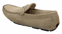Herr Slip On Mocka Läder Mockasin Loafers Smart Casual Brun Beige
