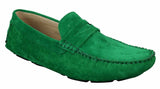 Herr Slip On Mocka Läder Mockasin Loafers Smart Casual Brun Beige