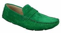 Herr Slip On Mocka Läder Mockasin Loafers Smart Casual Brun Beige