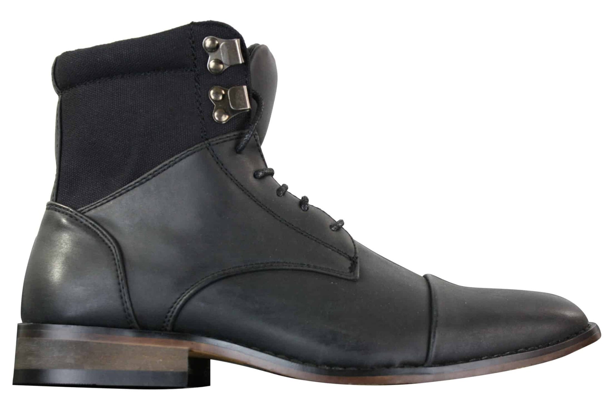 Galax GLX3517 Herr Slim Fit Vintage Retro Sherlock Snörade Smarta Casual Ankelstövlar Läder