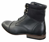 Galax GLX3517 Herr Slim Fit Vintage Retro Sherlock Snörade Smarta Casual Ankelstövlar Läder