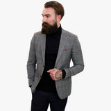 Happy Gentleman ELEGANTE ullkostym i tre delar med kontrasterande brun väst