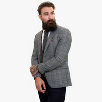 Happy Gentleman ELEGANTE ullkostym i tre delar med kontrasterande brun väst