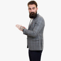 Happy Gentleman ELEGANTE ullkostym i tre delar med kontrasterande brun väst