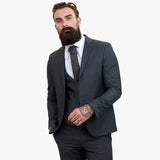 Happy Gentleman GRINGO Grå 3-delad kostym i ull