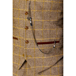 Harris - Herrväst i brun tweed