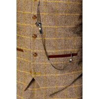 Harris - Herrväst i brun tweed
