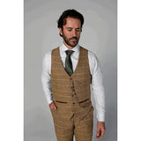 Harris - Herrväst i brun tweed