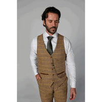 Harris - Herrväst i brun tweed