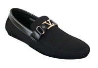 Fiorello HD0112-03 - Herr Ikoniska Svarta Marinblå Italiensk Design Slip On Smarta Casual Loafers Mocassins Körskor