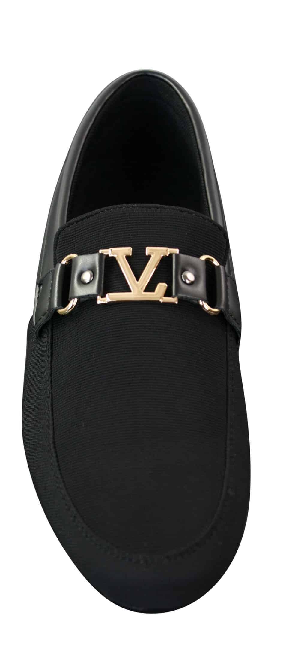 Fiorello HD0112-03 - Herr Ikoniska Svarta Marinblå Italiensk Design Slip On Smarta Casual Loafers Mocassins Körskor