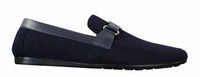 Fiorello HD0112-03 - Herr Ikoniska Svarta Marinblå Italiensk Design Slip On Smarta Casual Loafers Mocassins Körskor