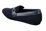 Fiorello HD0112-03 - Herr Ikoniska Svarta Marinblå Italiensk Design Slip On Smarta Casual Loafers Mocassins Körskor