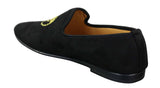 Fiorello HD0112-04 - Herr Svarta Iconic Medusa Slip On Loafers Mockasiner Körskor PU Mocka Italiensk