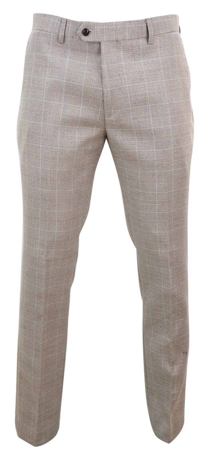 Holland - Herrbyxor i beige rutmönster