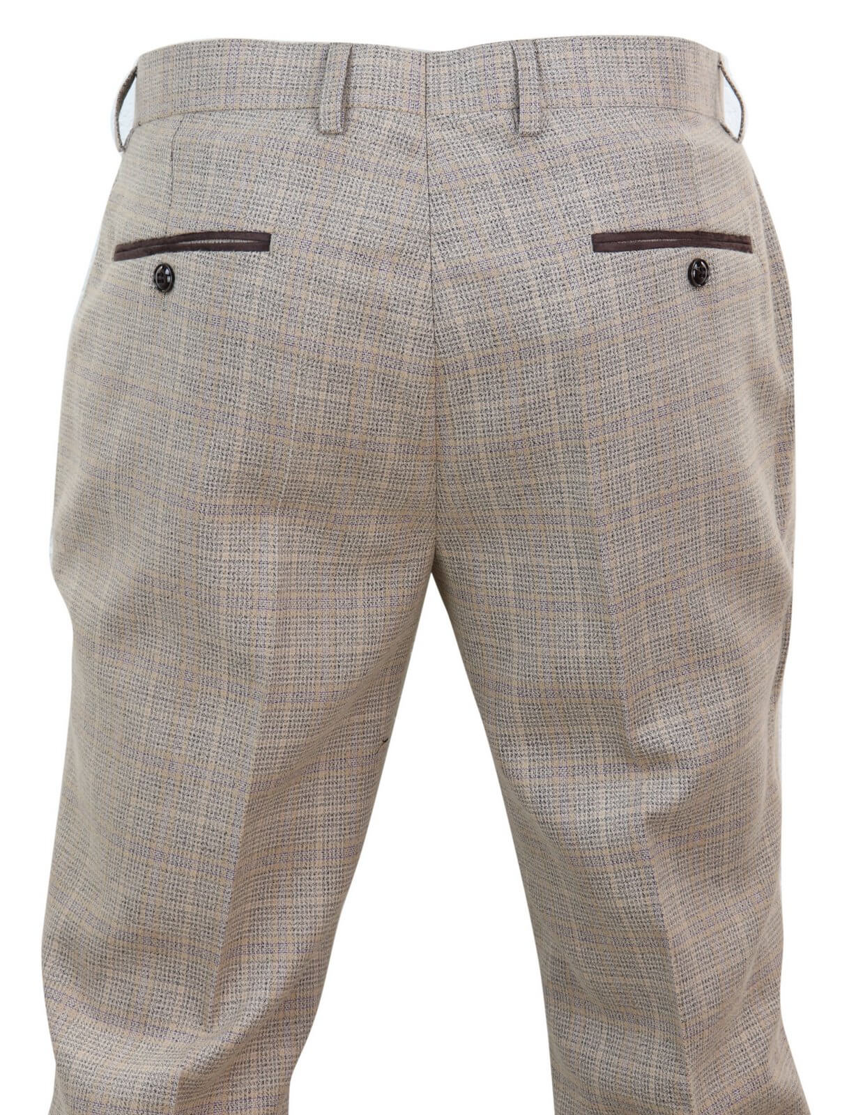 Holland - Herrbyxor i beige rutmönster