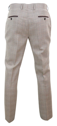 Holland - Herrbyxor i beige rutmönster