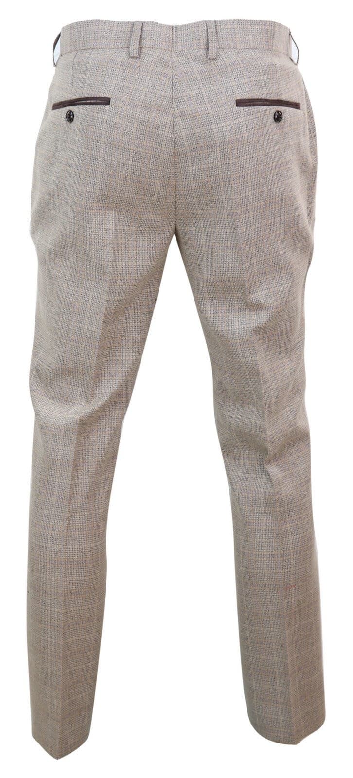 Holland - Herrbyxor i beige rutmönster