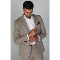 Holland - Herr Beige Rutig Kavaj