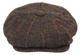 Herrhatt i vintage-tweed med Peaky Blinders-motiv