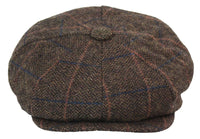 Herrhatt i vintage-tweed med Peaky Blinders-motiv