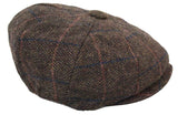 Herrhatt i vintage-tweed med Peaky Blinders-motiv